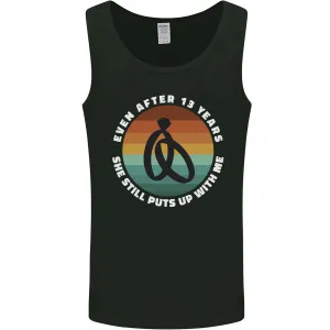 13 Year Wedding Anniversary 13th Marriage Mens Vest Tank Top