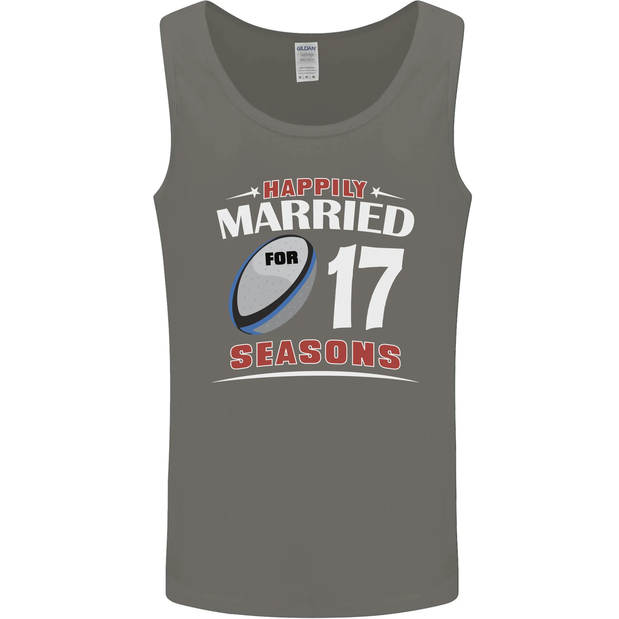 17 Year Wedding Anniversary 17th Rugby Mens Vest Tank Top