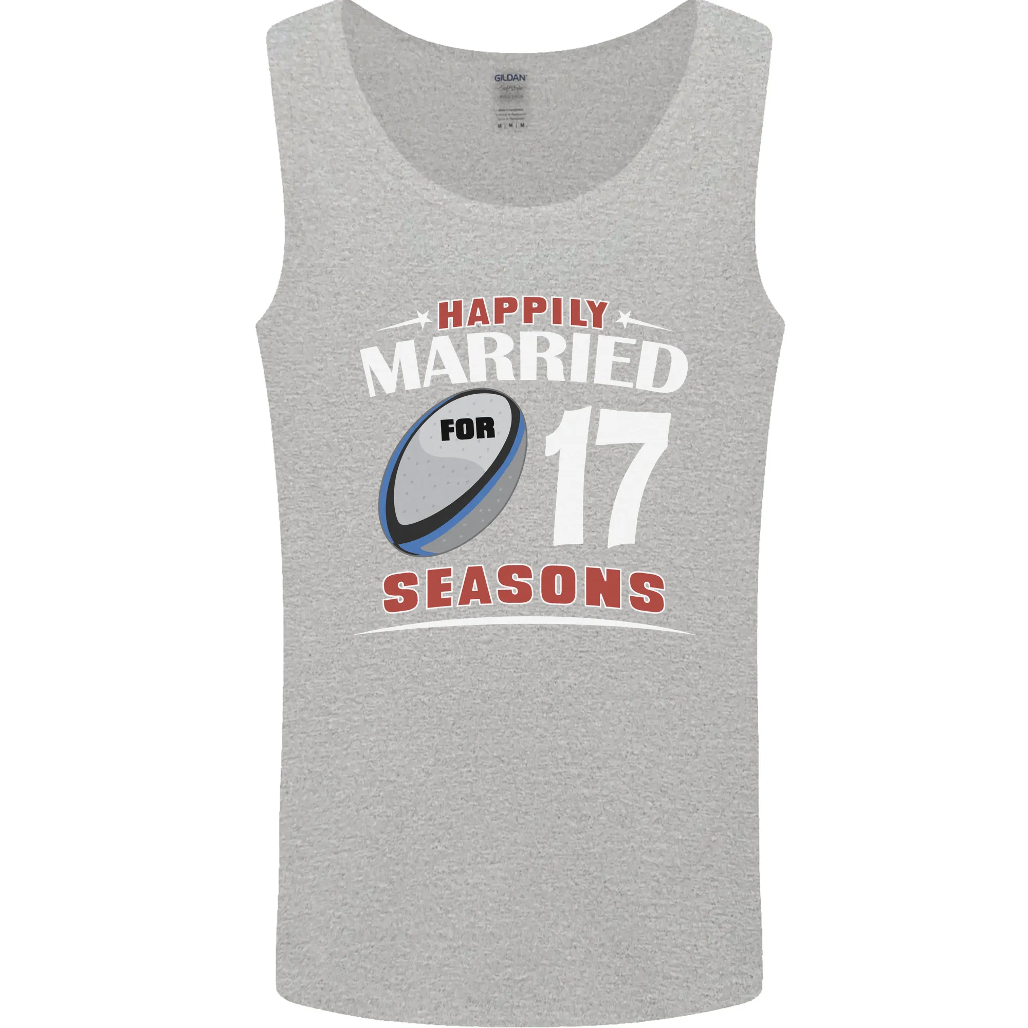 17 Year Wedding Anniversary 17th Rugby Mens Vest Tank Top