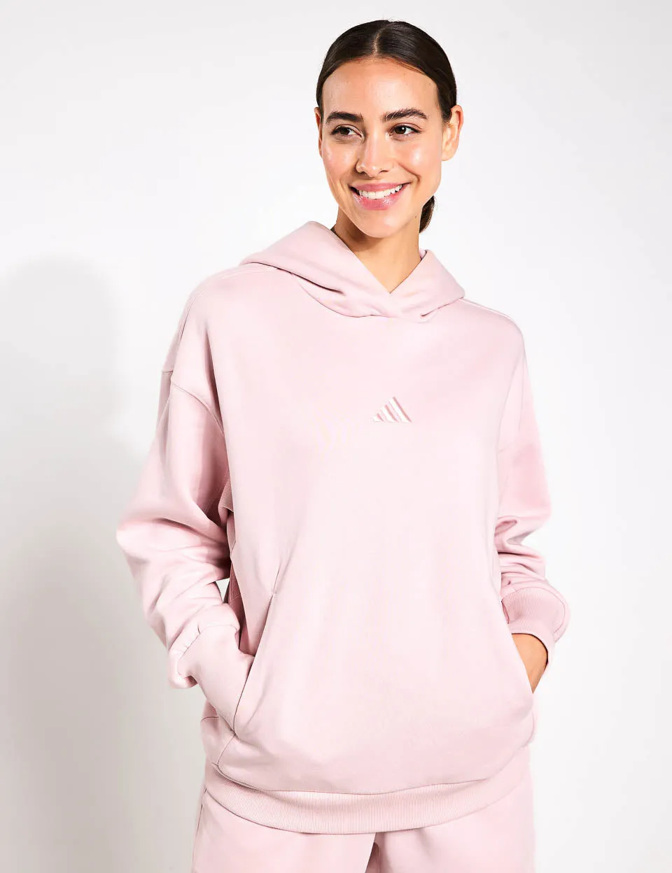 ALL SZN Fleece Loose Hoodie - Sandy Pink