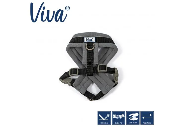 Ancol - Viva Nylon Padded Harness - Cyan - Medium (41-53cm)