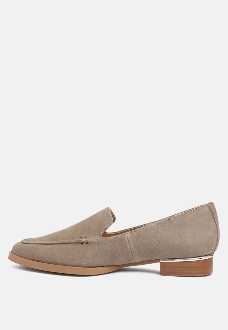 Anna Suede Leather Loafers