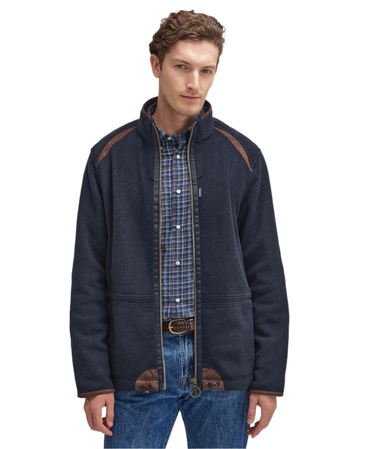 Barbour Mens Fleece Jacket Langdale Navy