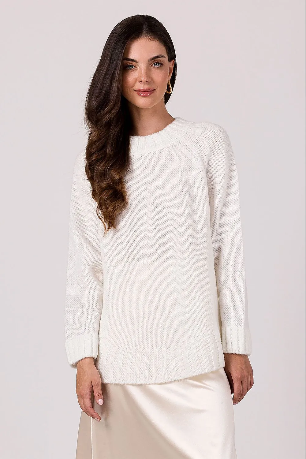 BE KNIT Wool-blend Women's Batwings Knitted Sweater- European-made & Imported