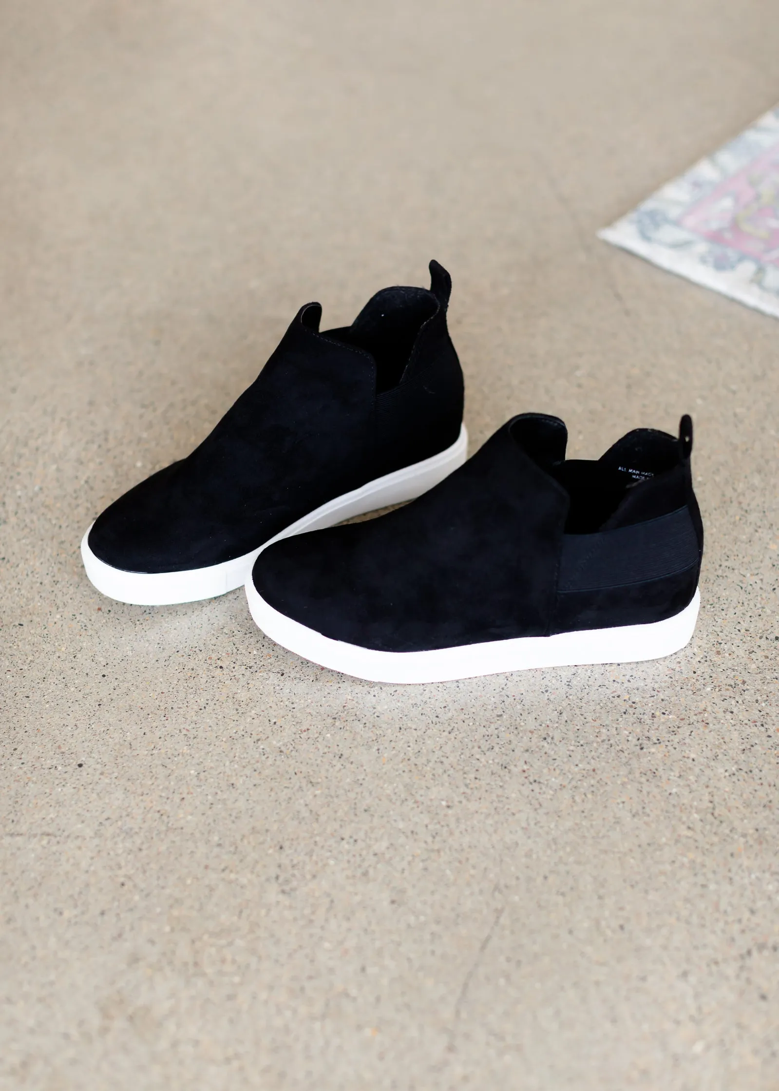 Black Suede Wedge Shoe  - FINAL SALE