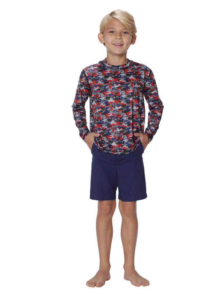 Boys loose fit sun shirt in Tie Dye