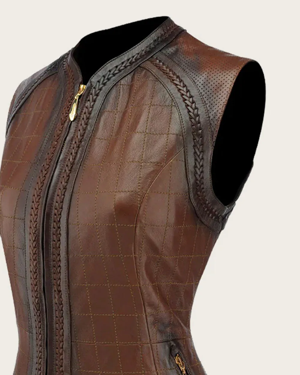 Brown ovine vest