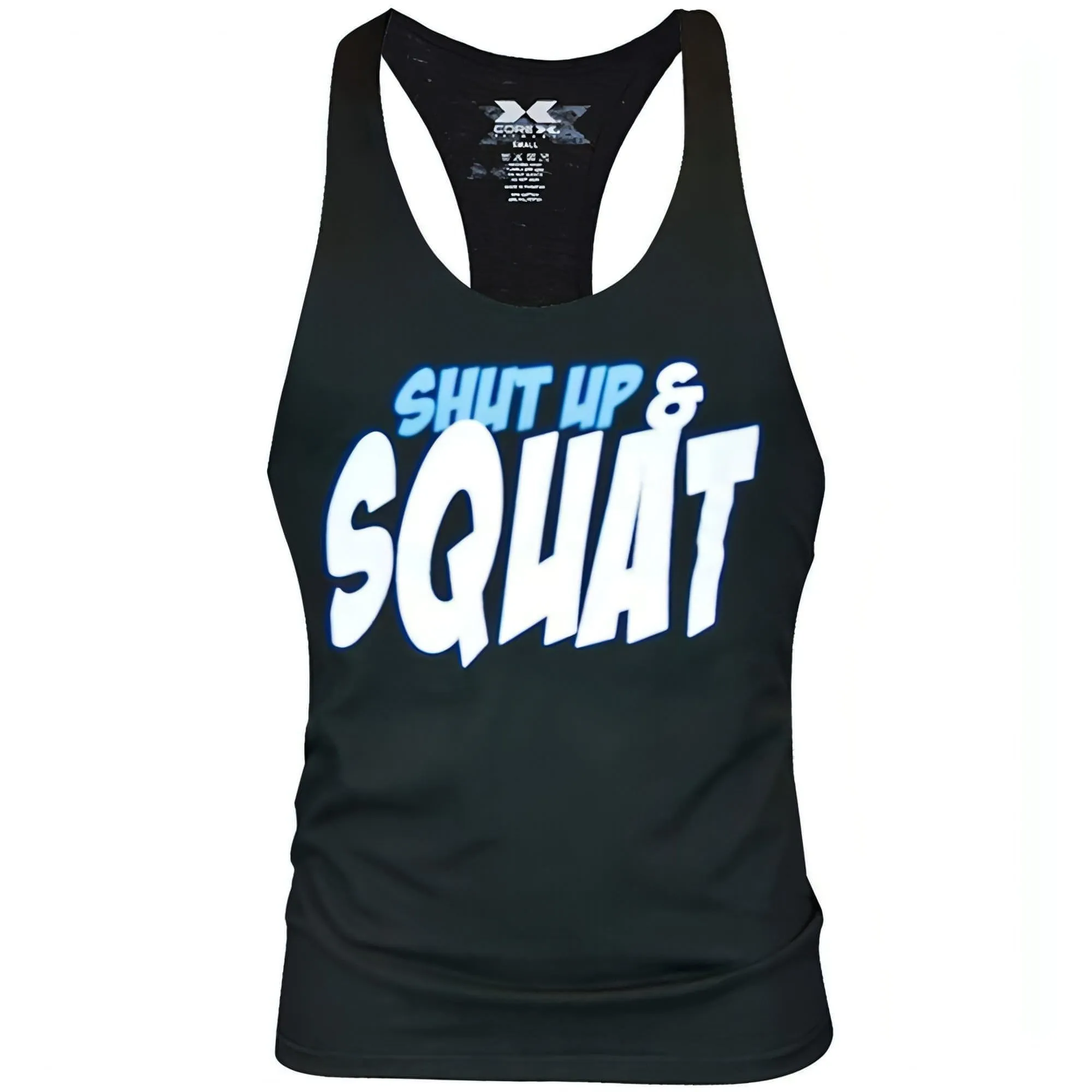 CoreX Fitness Shut Up And Squat Stringer Mens Training Vest - Black