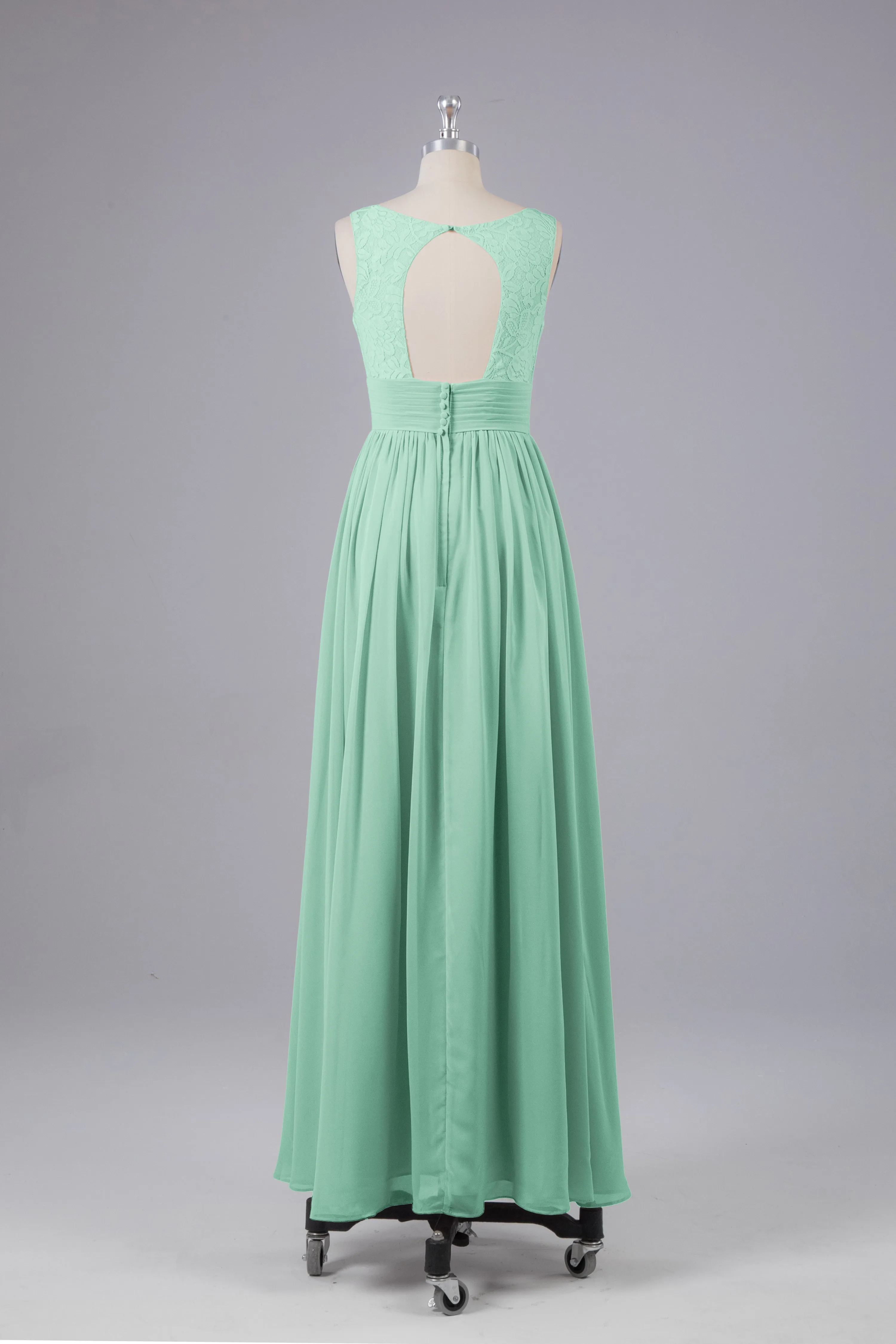 Elegant A-line V Neck Straps Chiffon Bridesmaid Dresses