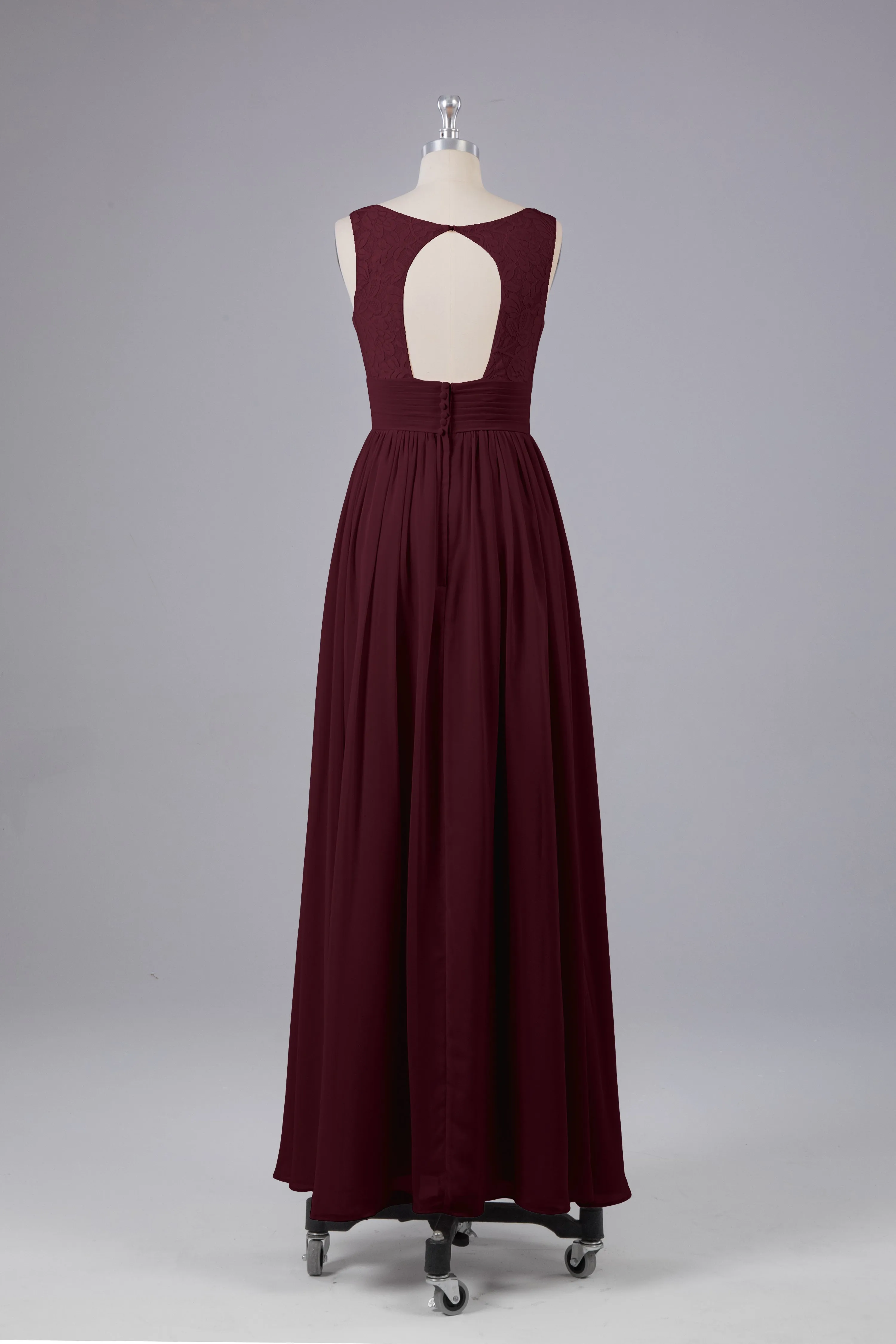 Elegant A-line V Neck Straps Chiffon Bridesmaid Dresses