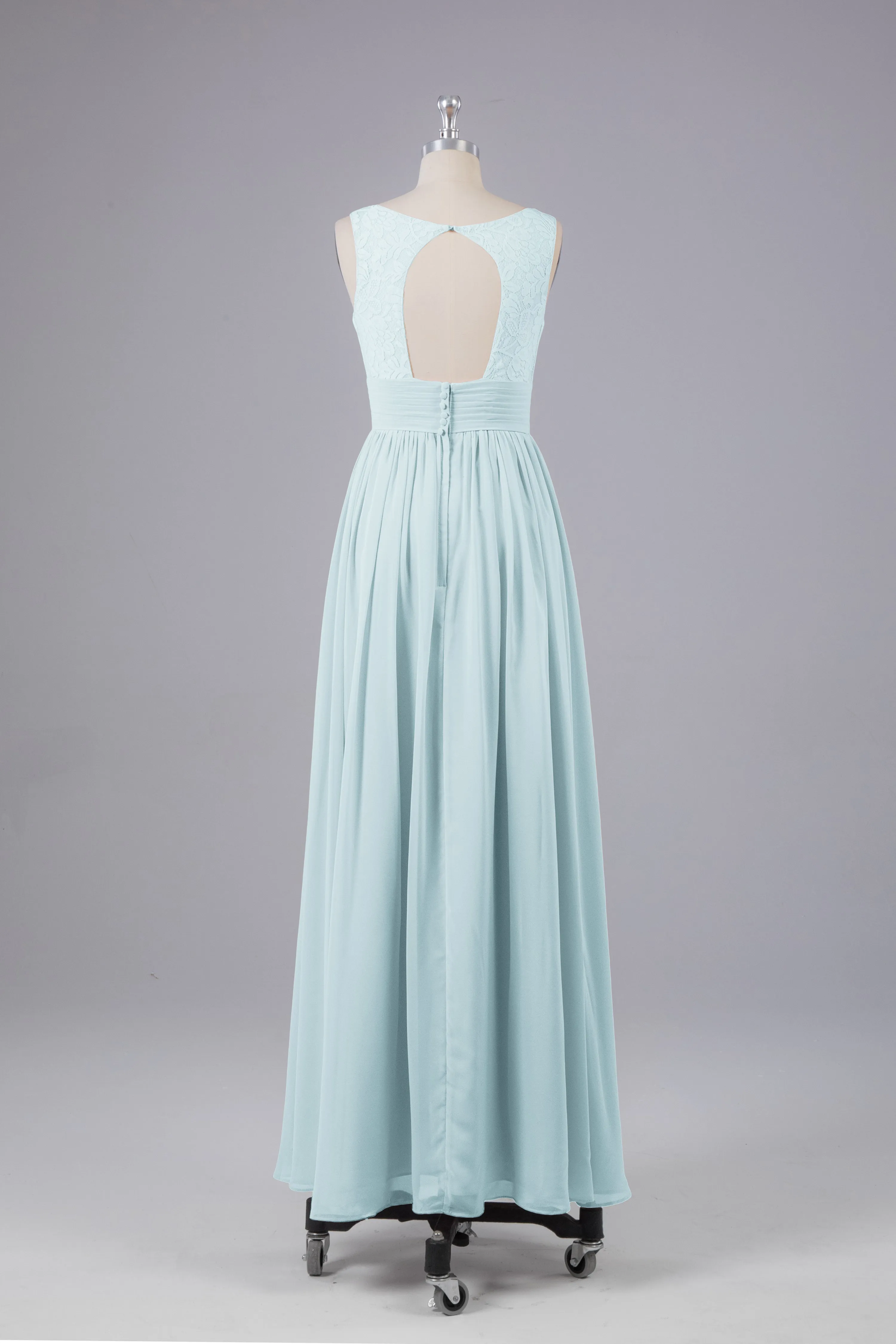 Elegant A-line V Neck Straps Chiffon Bridesmaid Dresses