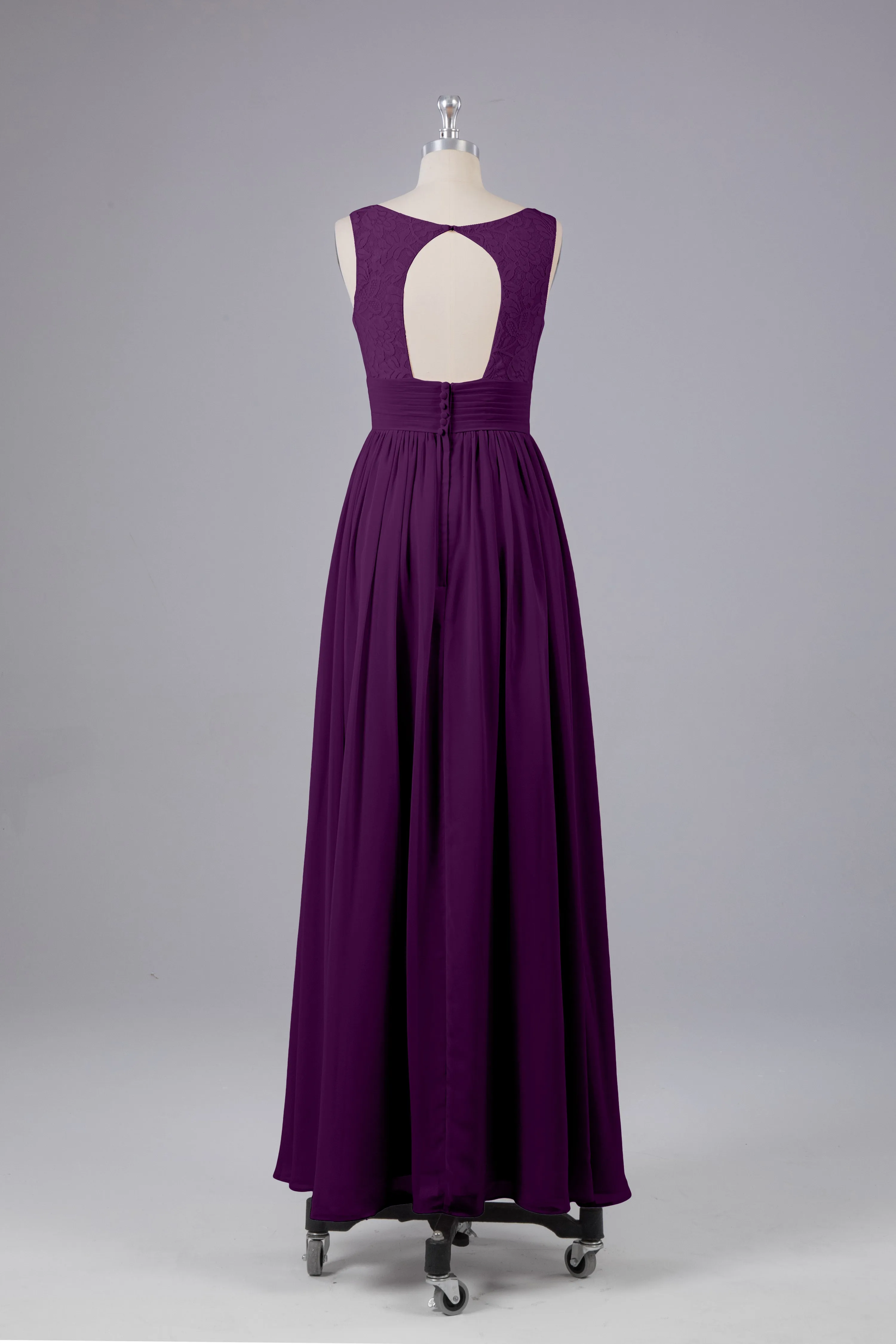 Elegant A-line V Neck Straps Chiffon Bridesmaid Dresses