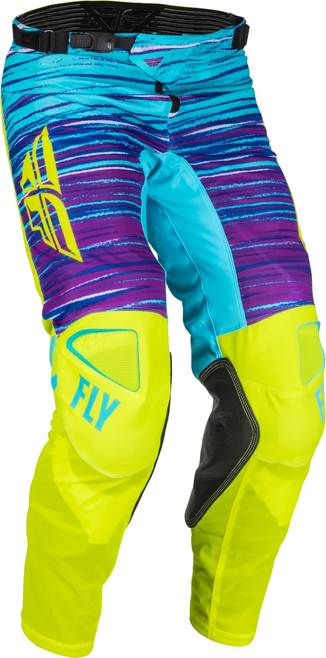 Fly Kinetic Mesh Limited Edition Motocross Pants (Hi-Vis/Blue/Magenta)