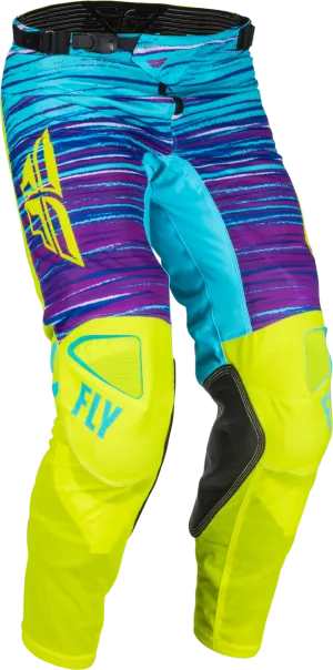 Fly Kinetic Mesh Limited Edition Motocross Pants (Hi-Vis/Blue/Magenta)