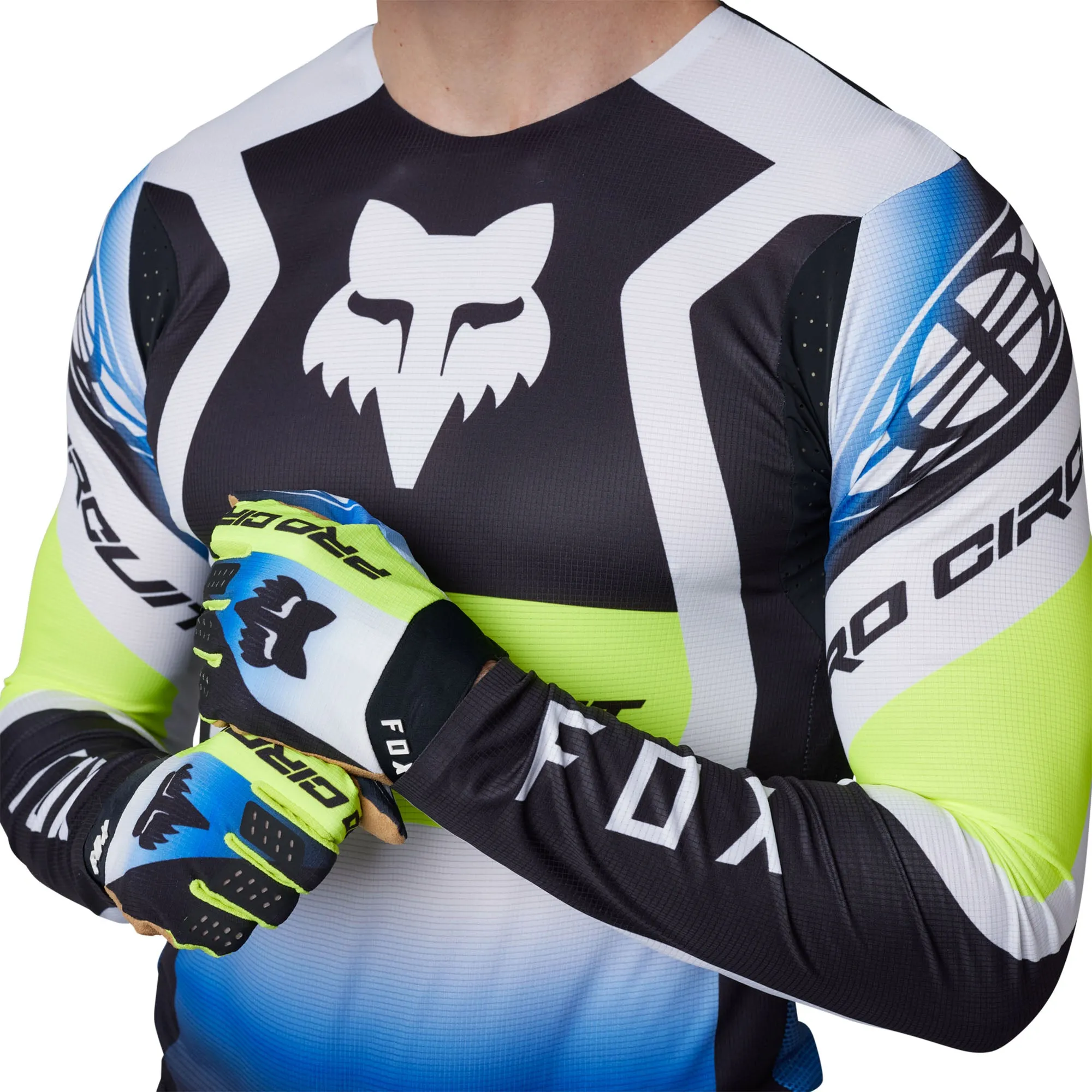 Fox Racing  Flexair Pro Circuit Foyl Jersey Ultra-Lightweight Fabric Black White