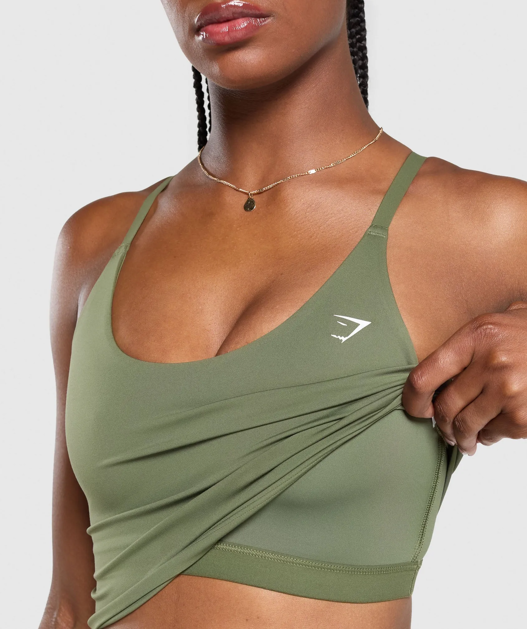 Gymshark Everyday Cami Tank With Shelf - Core Olive