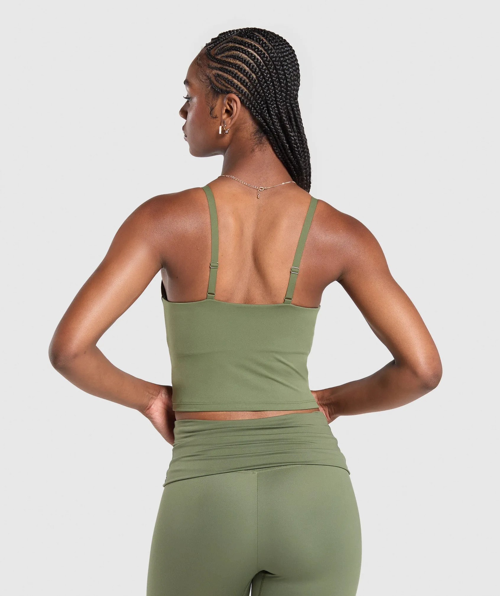 Gymshark Everyday Cami Tank With Shelf - Core Olive