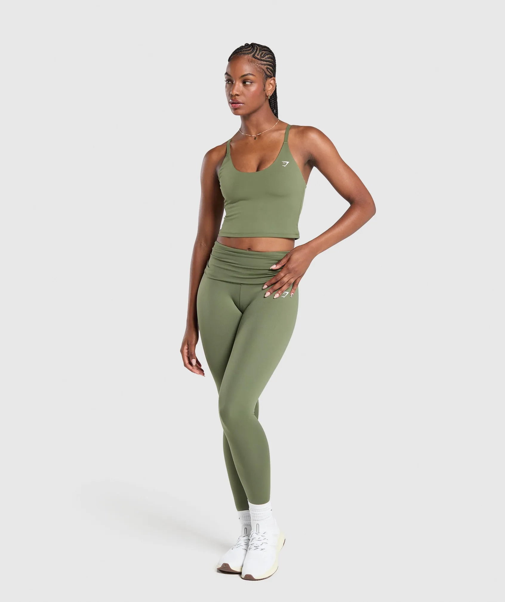 Gymshark Everyday Cami Tank With Shelf - Core Olive