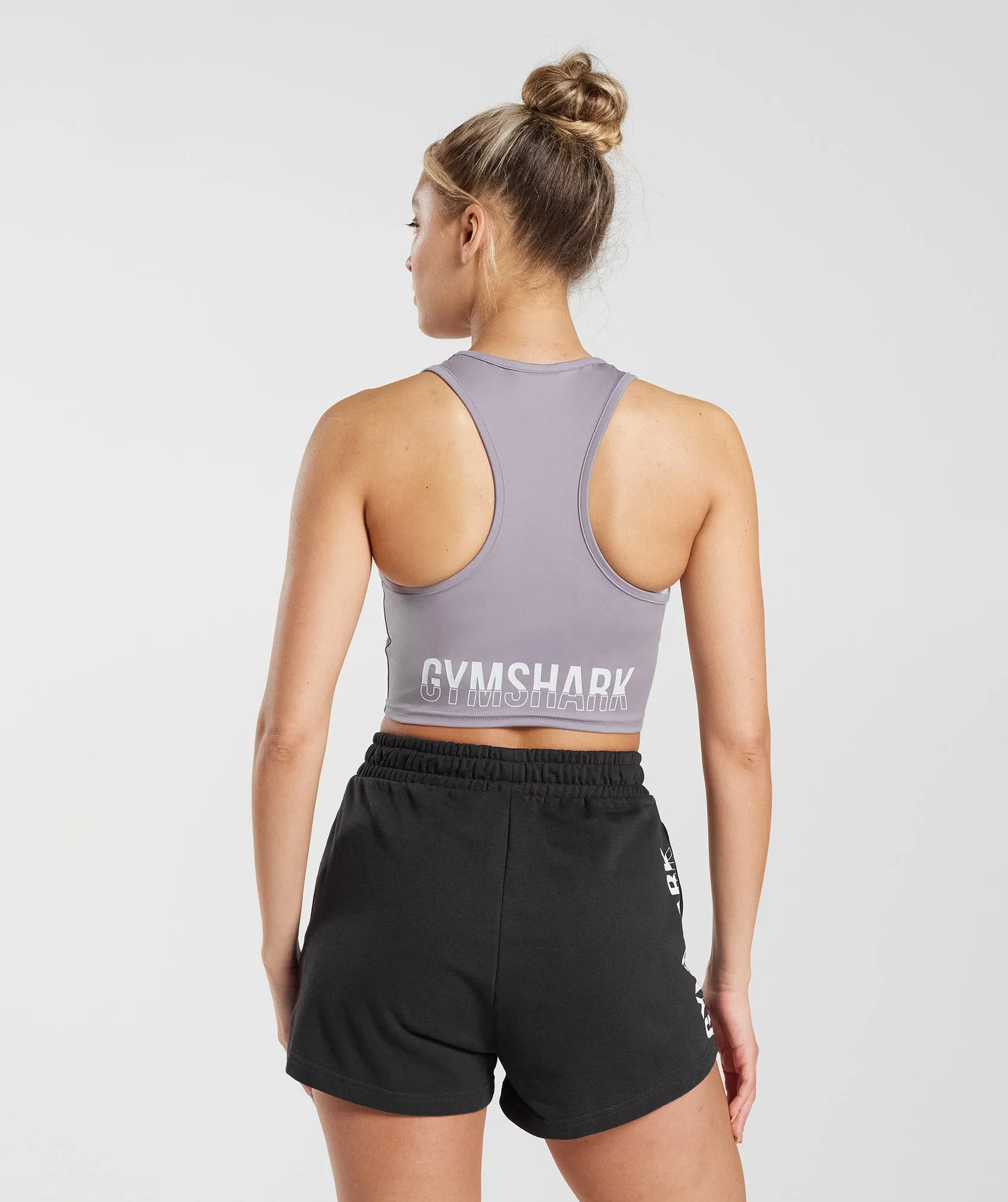 Gymshark Fraction Crop Tank - Slate Lavender