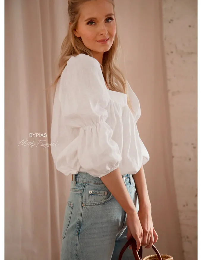 Isla Linen Blouse White