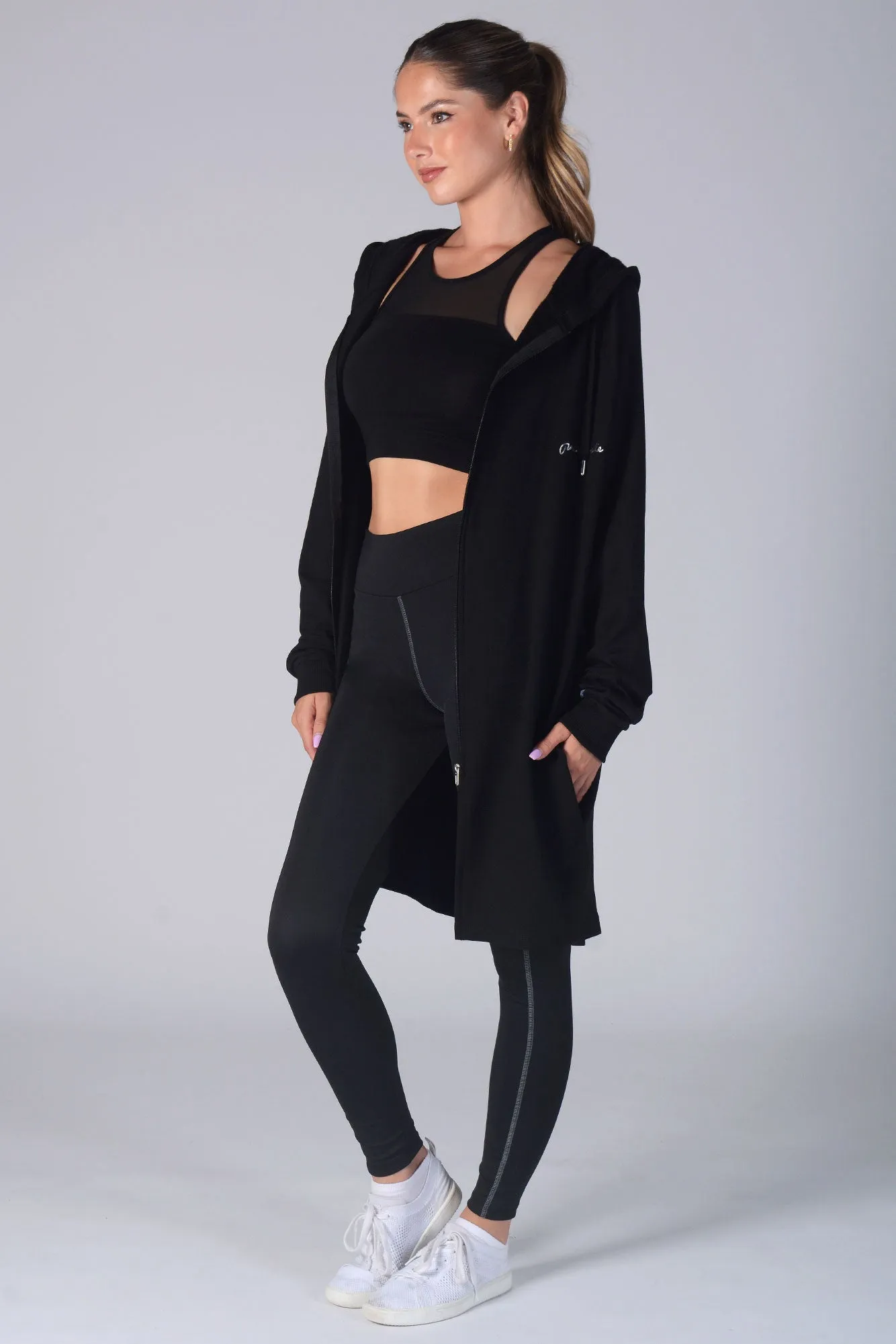 Longline Zip Hoodie