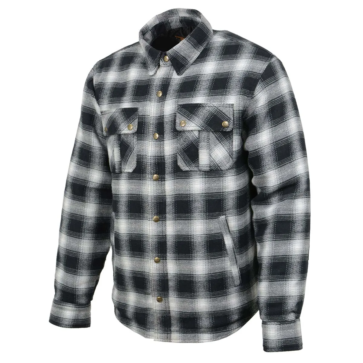 Milwaukee Leather MPM1638 Men's Black and White Checkered Flannel