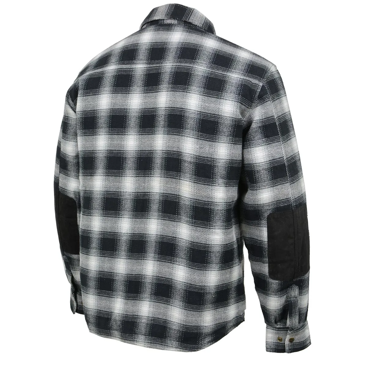 Milwaukee Leather MPM1638 Men's Black and White Checkered Flannel