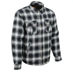 Milwaukee Leather MPM1638 Men's Black and White Checkered Flannel