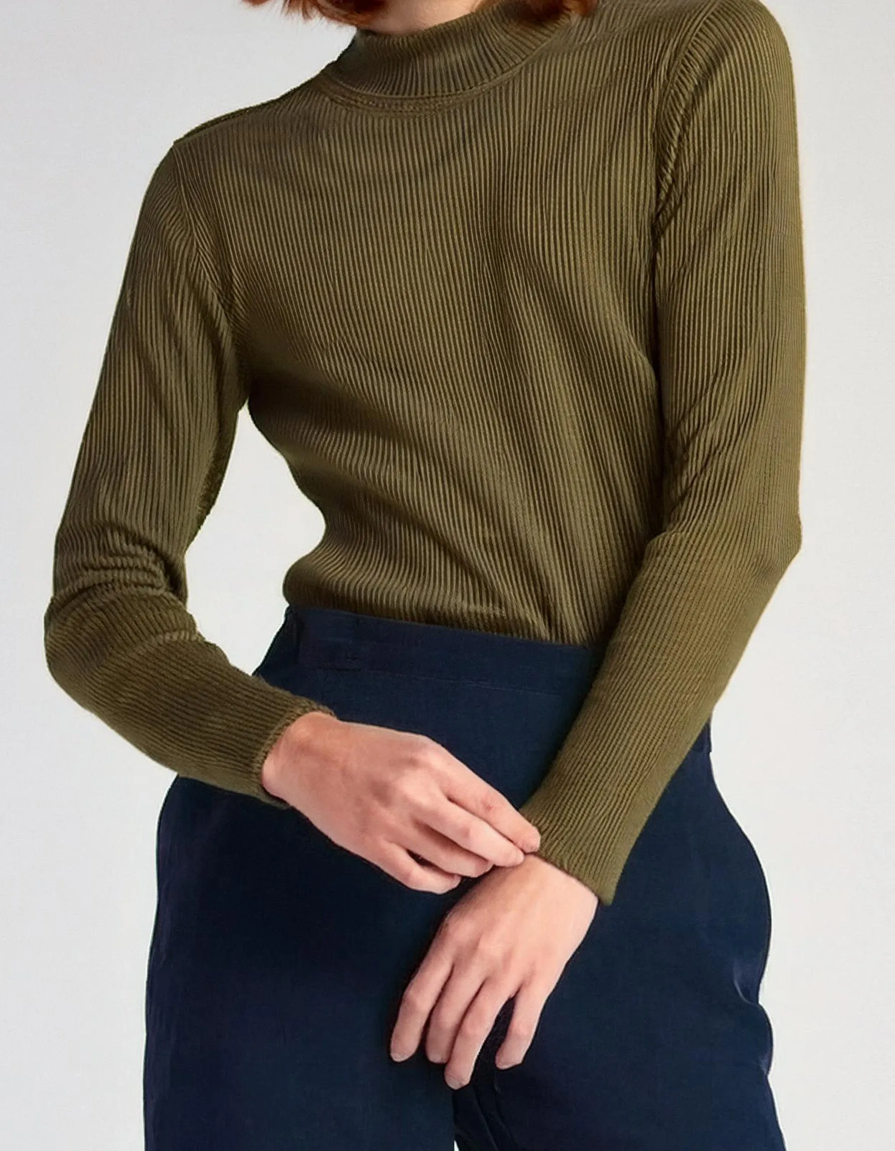 Olive Green Crewneck Sweater