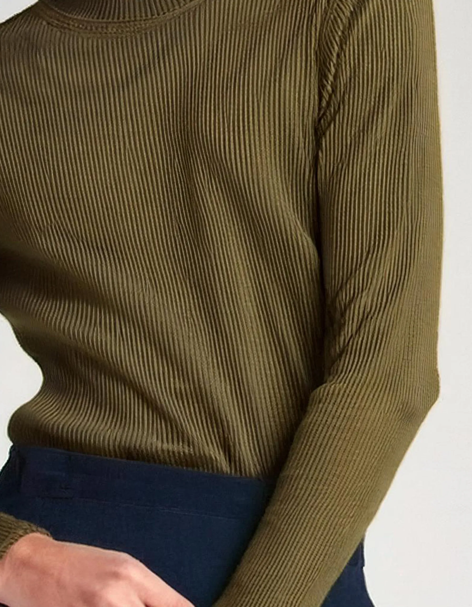 Olive Green Crewneck Sweater