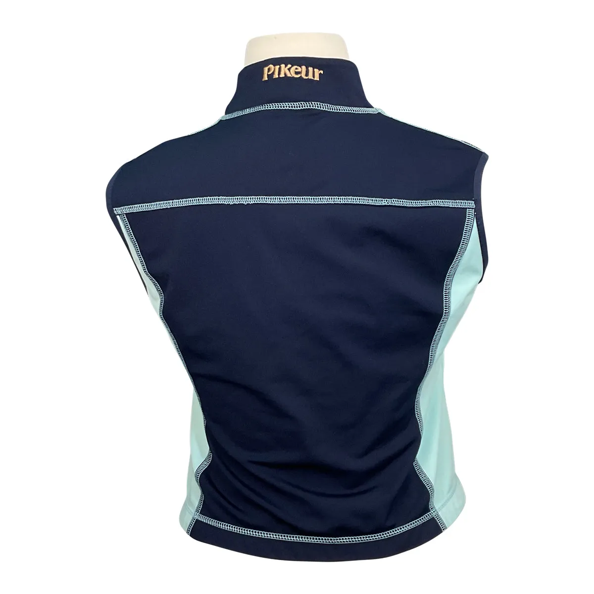 Pikeur 'Cathalina' Softshell Vest in Black/Turquoise - Women's EU 44 (US 12)