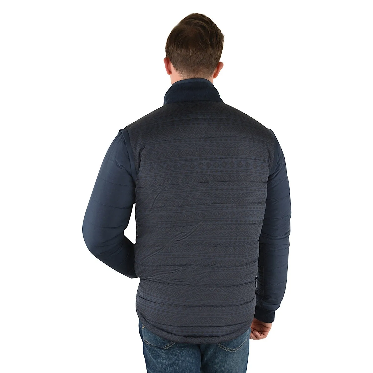 Pure Western Men's Patterson Reversible Jacket-Navy