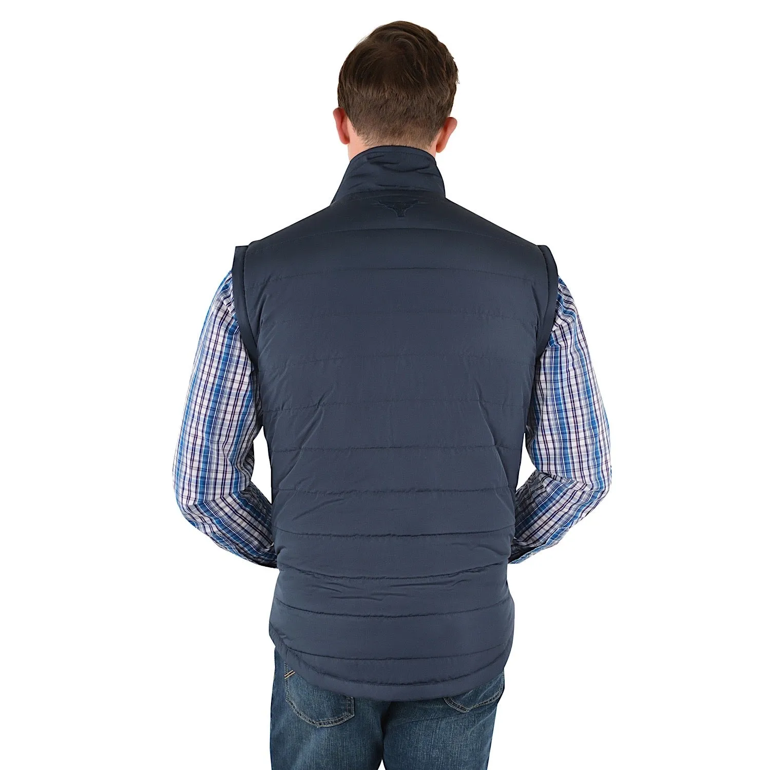 Pure Western Men's Patterson Reversible Jacket-Navy