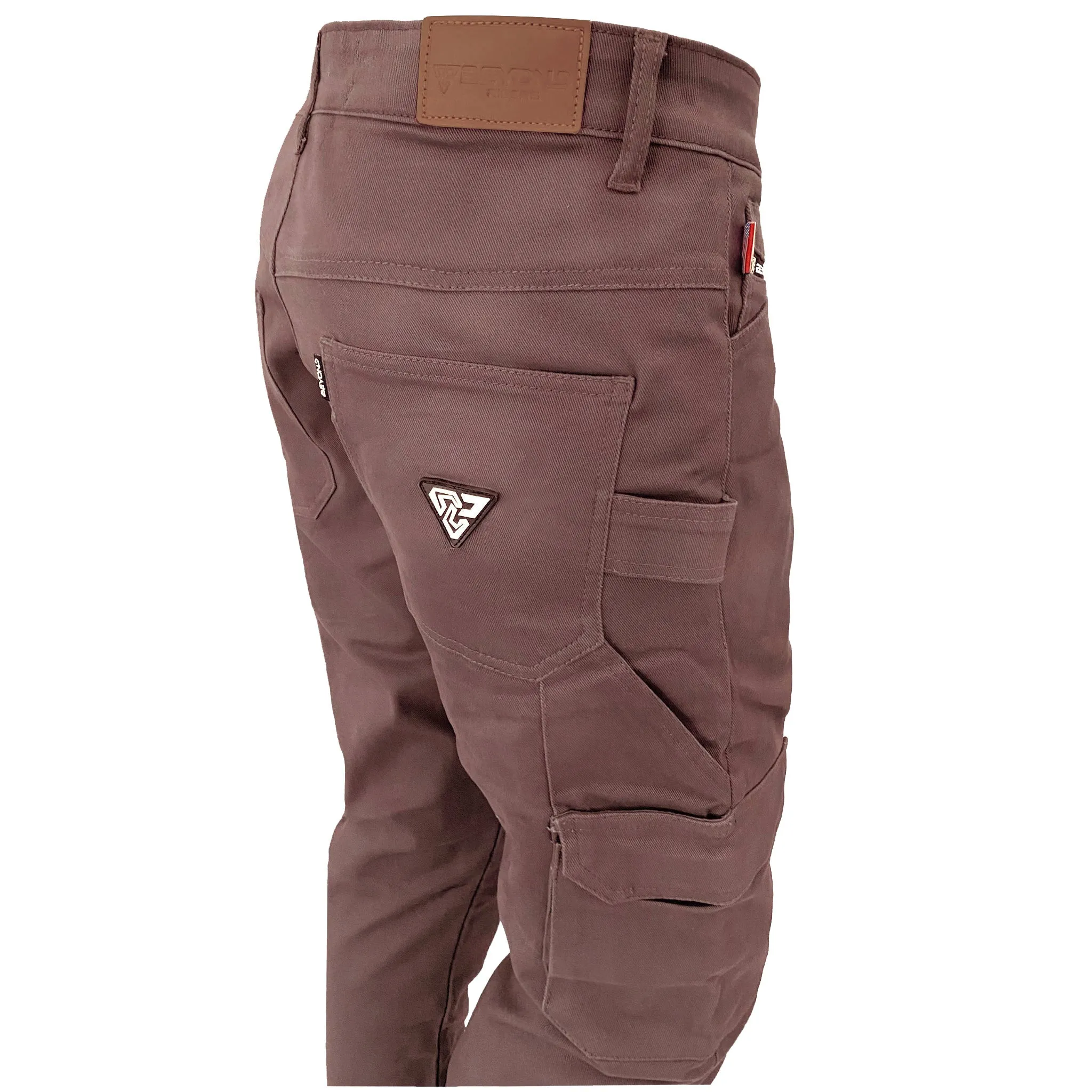 SALE Straight Leg Cargo Pants - Light Cacao with Pads