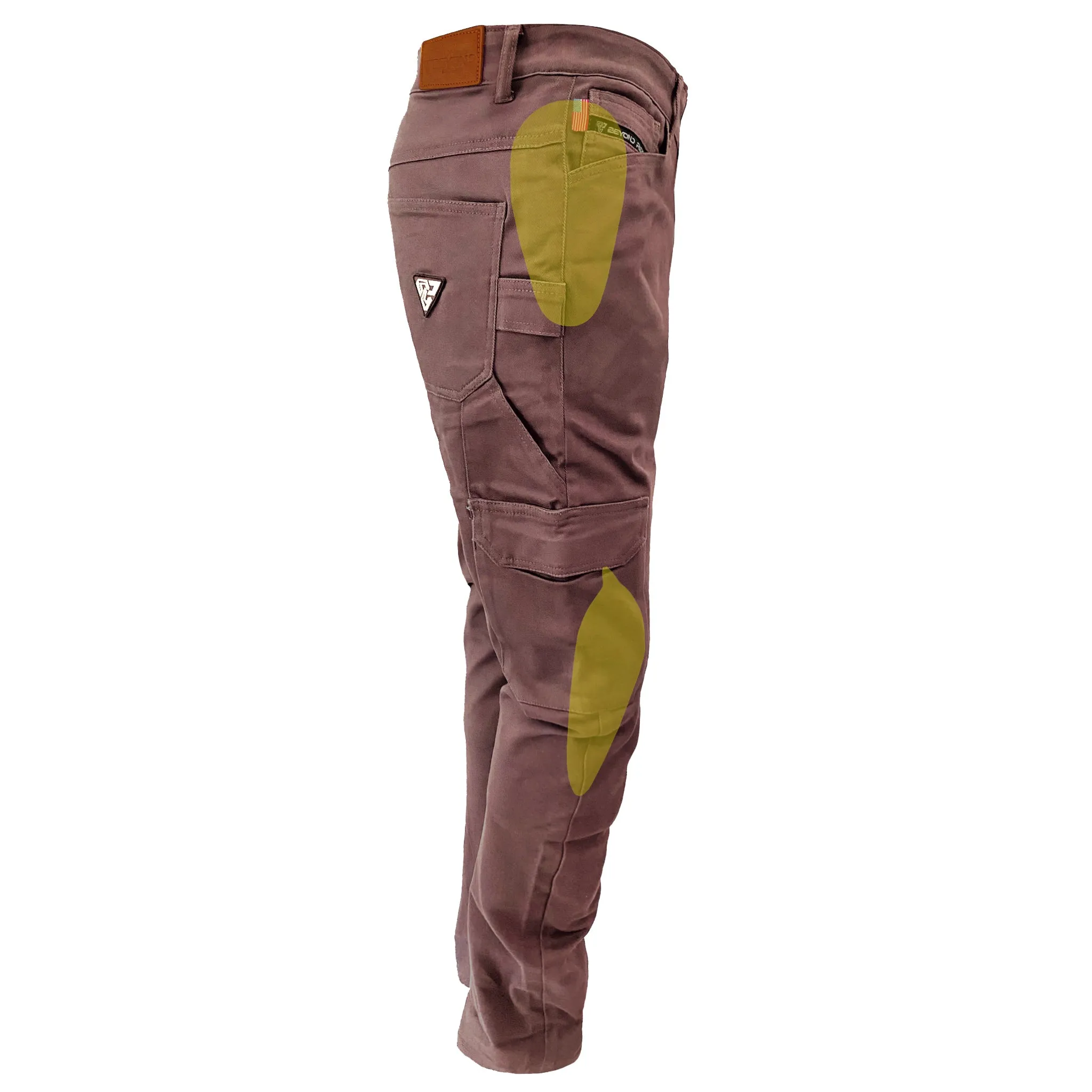 SALE Straight Leg Cargo Pants - Light Cacao with Pads