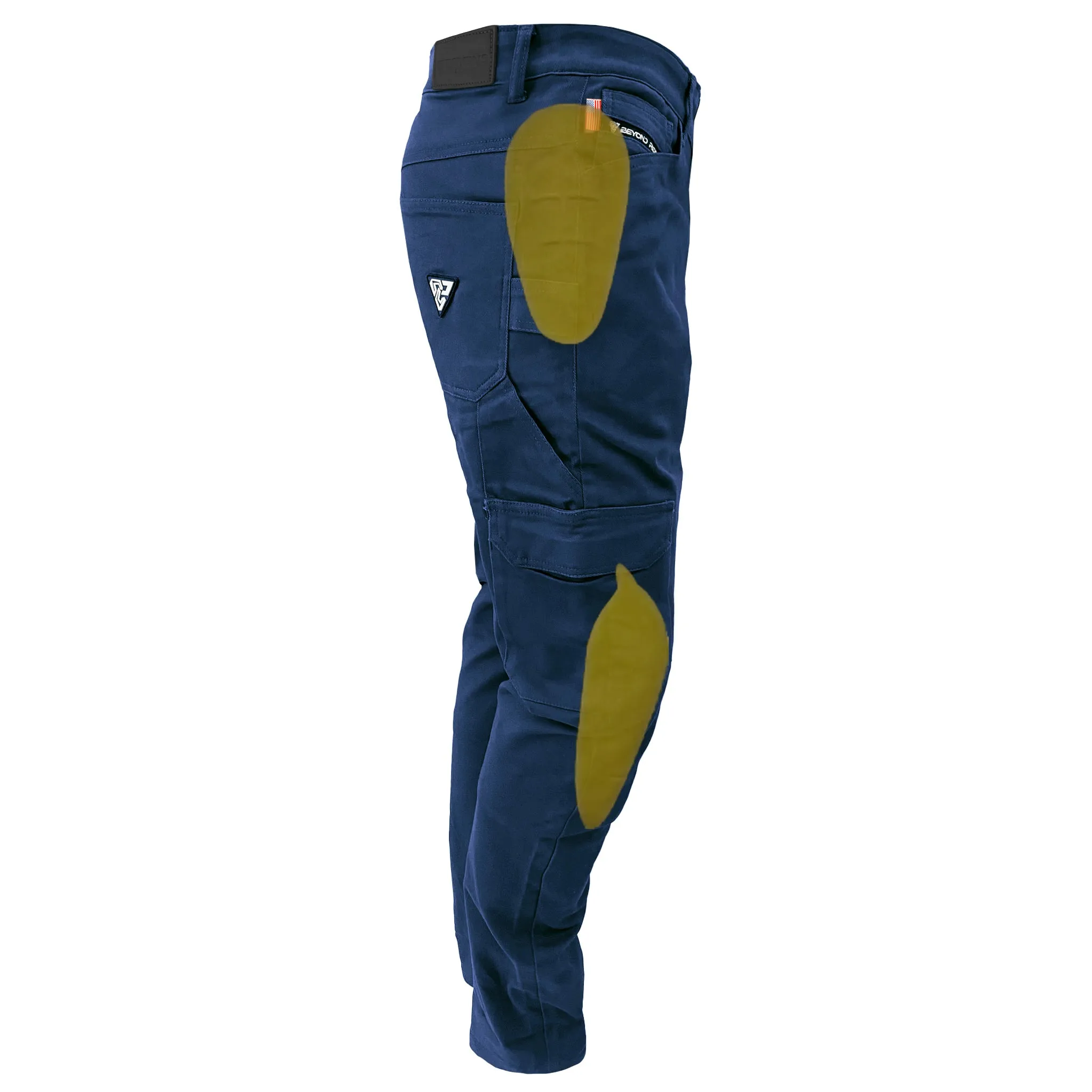 SALE Straight Leg Cargo Pants - Navy Blue with Pads