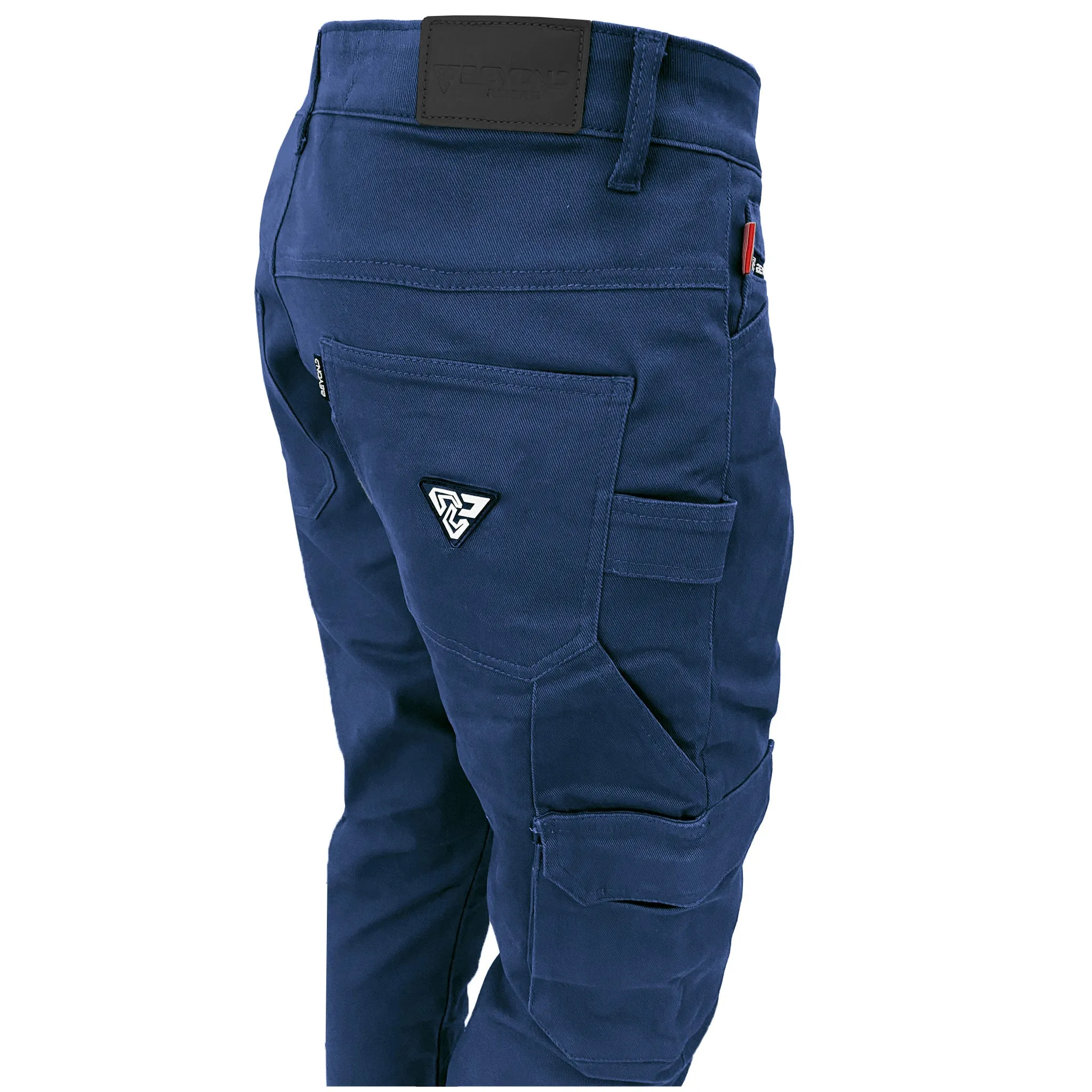 SALE Straight Leg Cargo Pants - Navy Blue with Pads