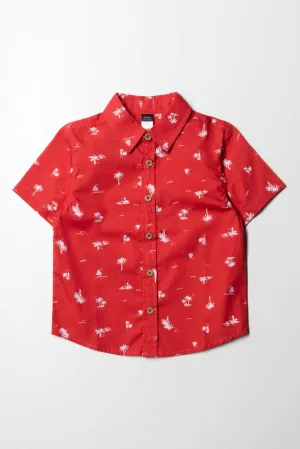 Short Sleeve Poplin Aop Shirt