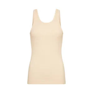 Spell Staples Rib Singlet Tank - Cream