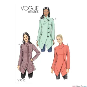 Vogue Pattern V9212 Misses' Seamed & Collared Jackets