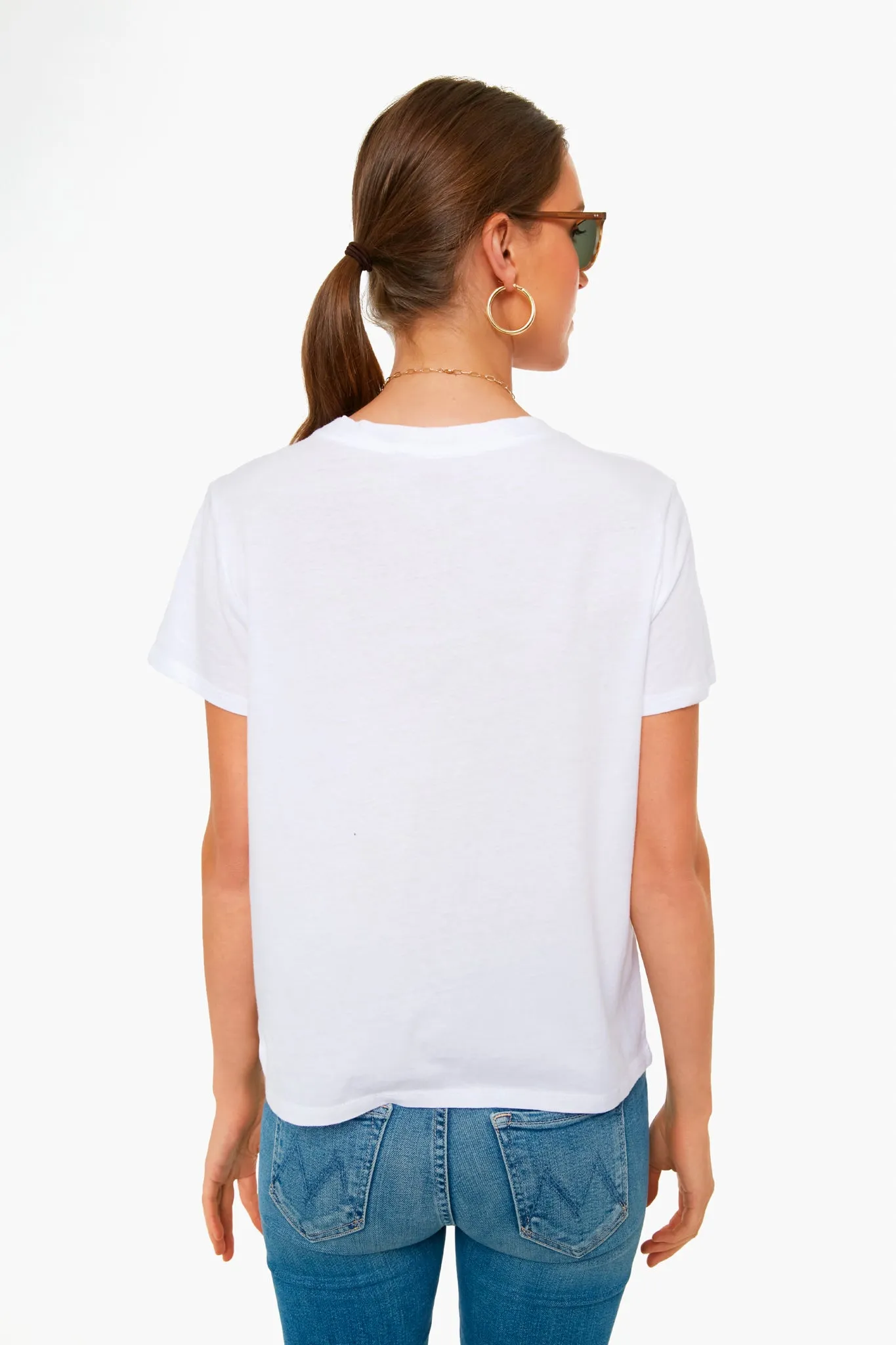 White Organic Classic Crew Tee