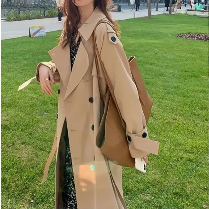 Women's Long Elegant Luxe Trench Coat | Ideal for Autumn/Winter