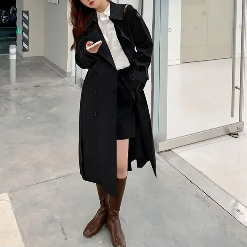 Women's Long Elegant Luxe Trench Coat | Ideal for Autumn/Winter