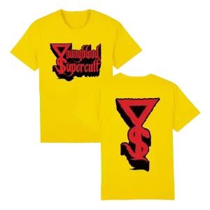 Youngblood Supercult - Black & Red Logo & Symbol T-Shirt - Yellow