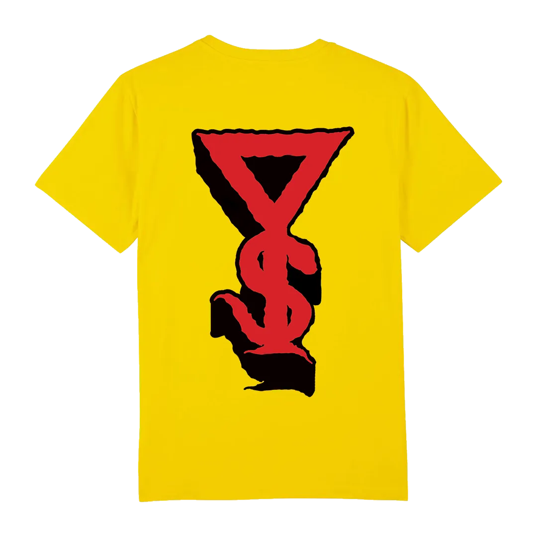 Youngblood Supercult - Black & Red Logo & Symbol T-Shirt - Yellow