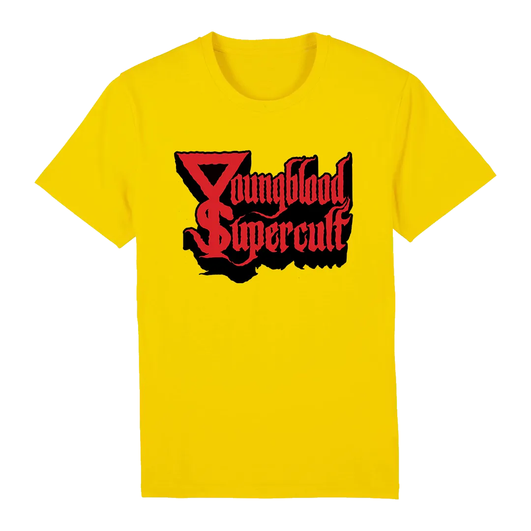 Youngblood Supercult - Black & Red Logo & Symbol T-Shirt - Yellow